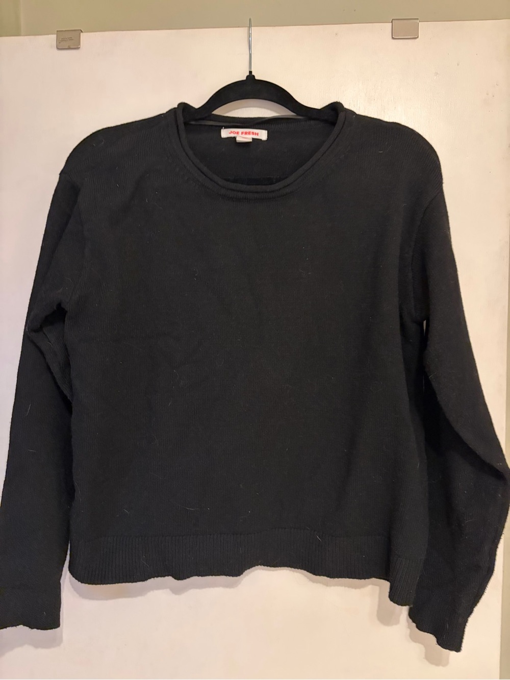 Joe Fresh Black Pullover with Red Logo Tag